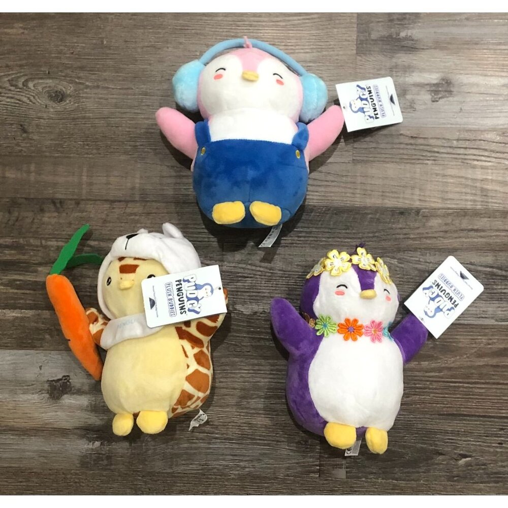 Pudgy Penguins 8" Plus Buddies Stuffed Animal Lot of 3 New with Tags